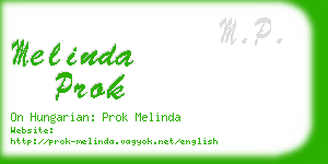 melinda prok business card